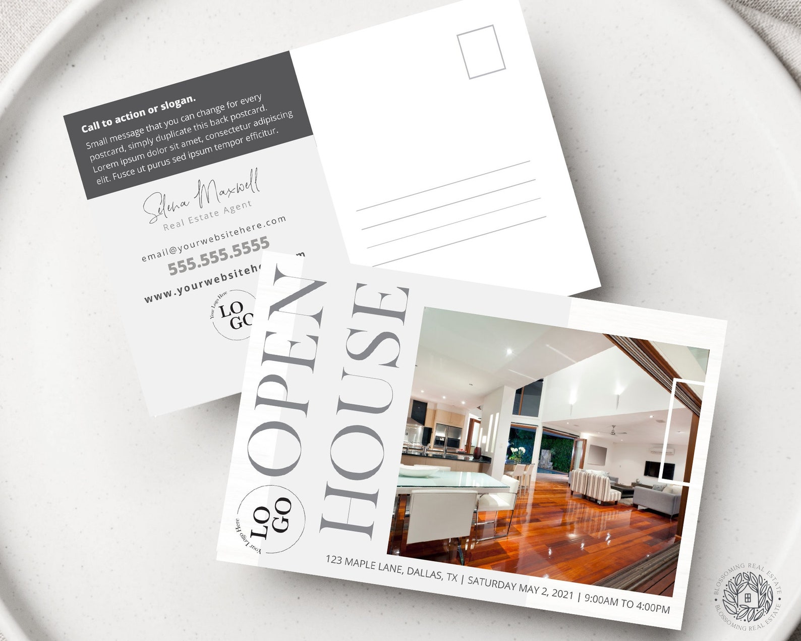 Printable Open House Postcard for Real Estate Agents Etsy