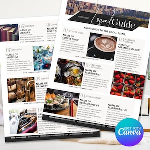 Real Estate Local Guide Flyer Template – Neighborhood Gems, Welcome Guide Handout, Editable Canva Template for Realtors