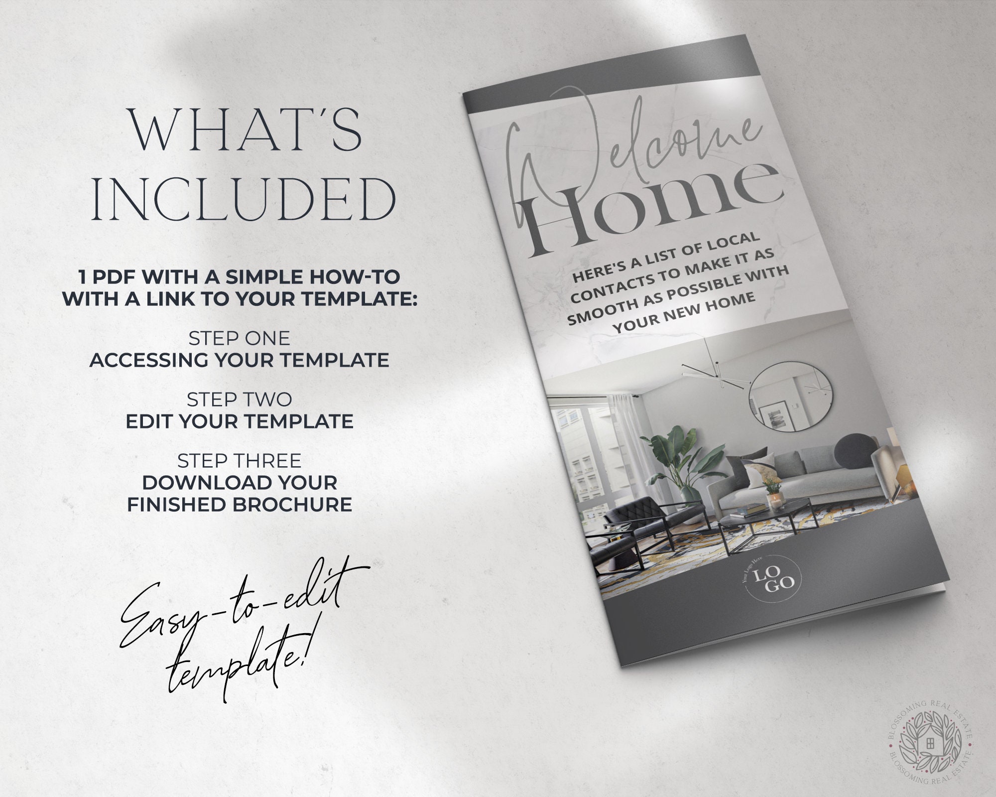 Real Estate Home Brochure that Includes Local Guide, Trusted Vendors and Utility