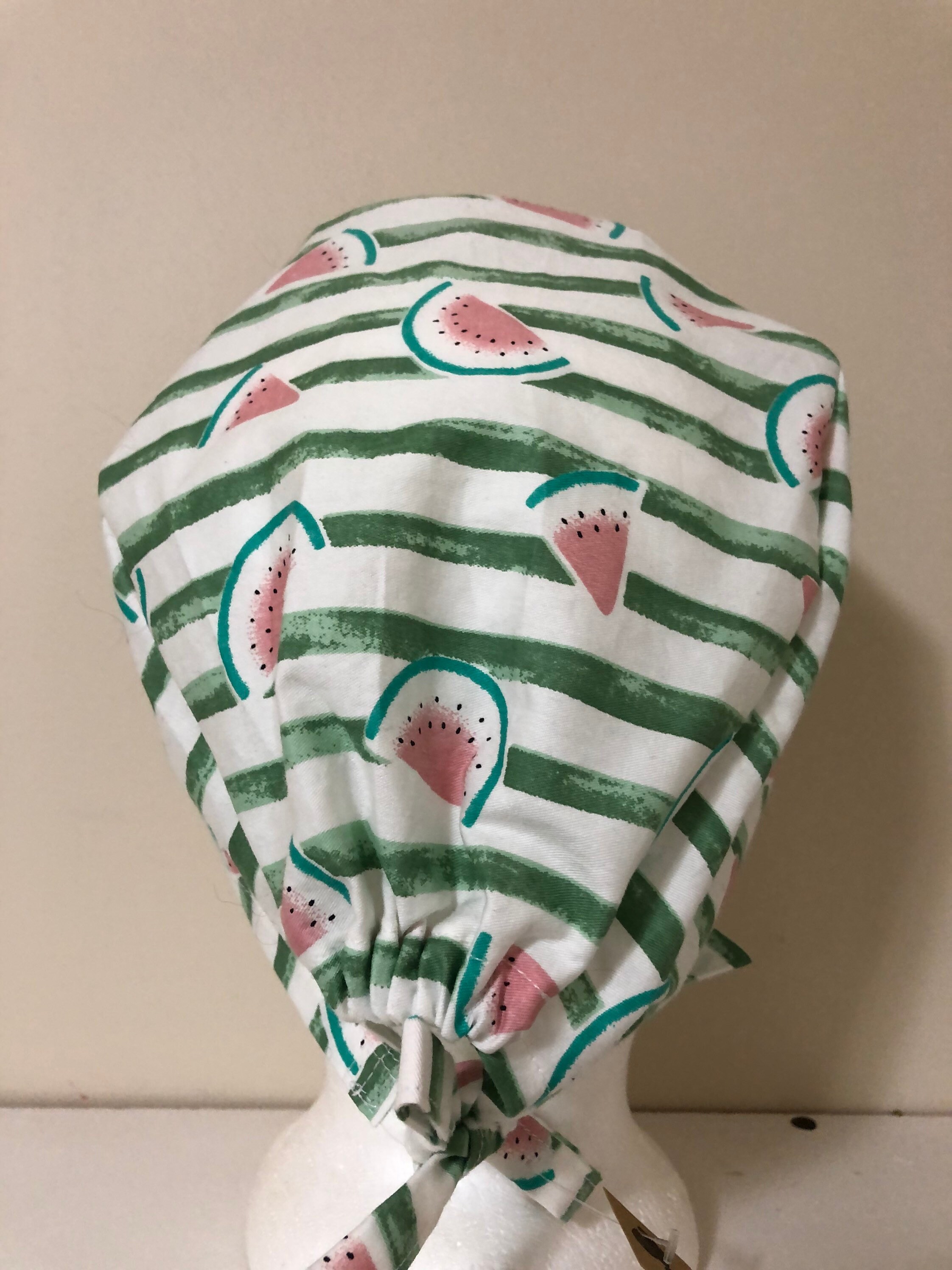 Green Watermelon Scrub Cap Etsy