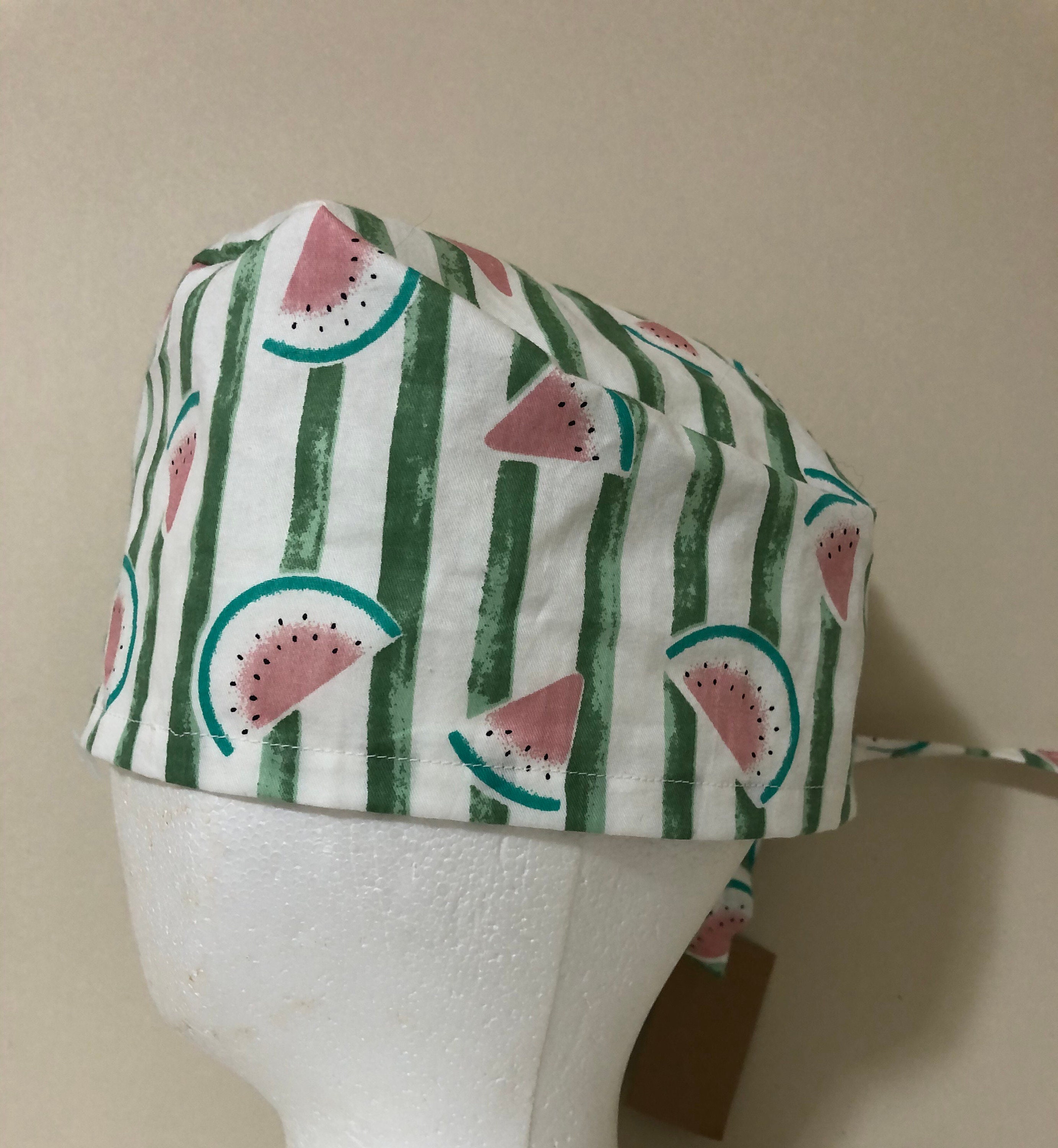 Green Watermelon Scrub Cap Etsy