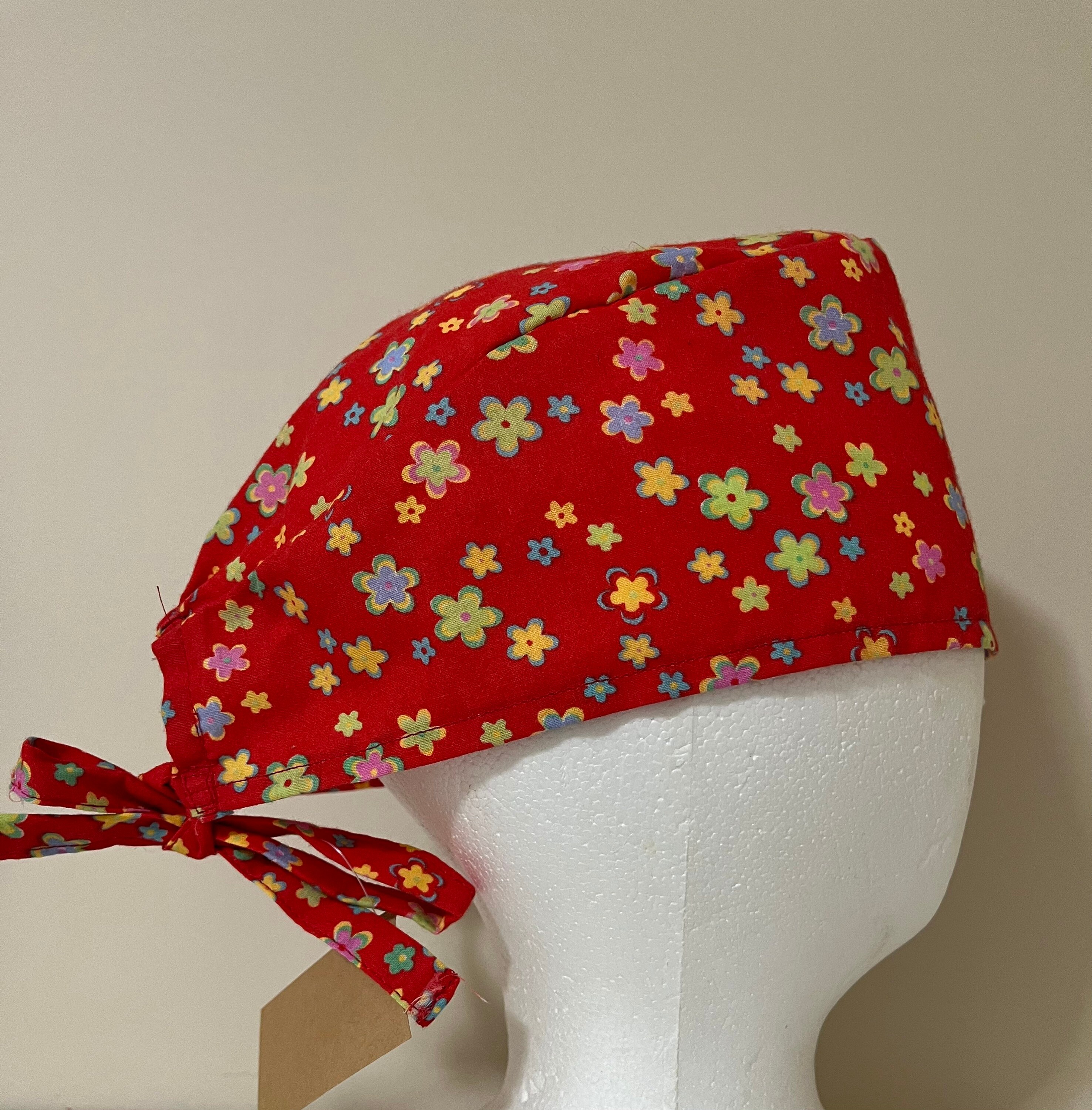 Floral Scrub Caps Etsy