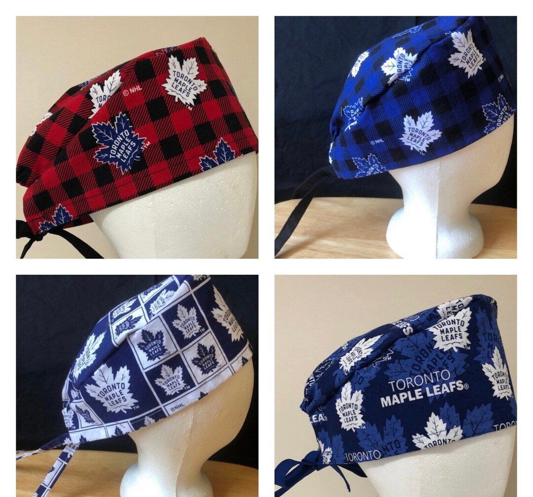 Toronto Maple Leafs Scrub Cap. Buffalo Plaid Scrub Cap. NHL Etsy