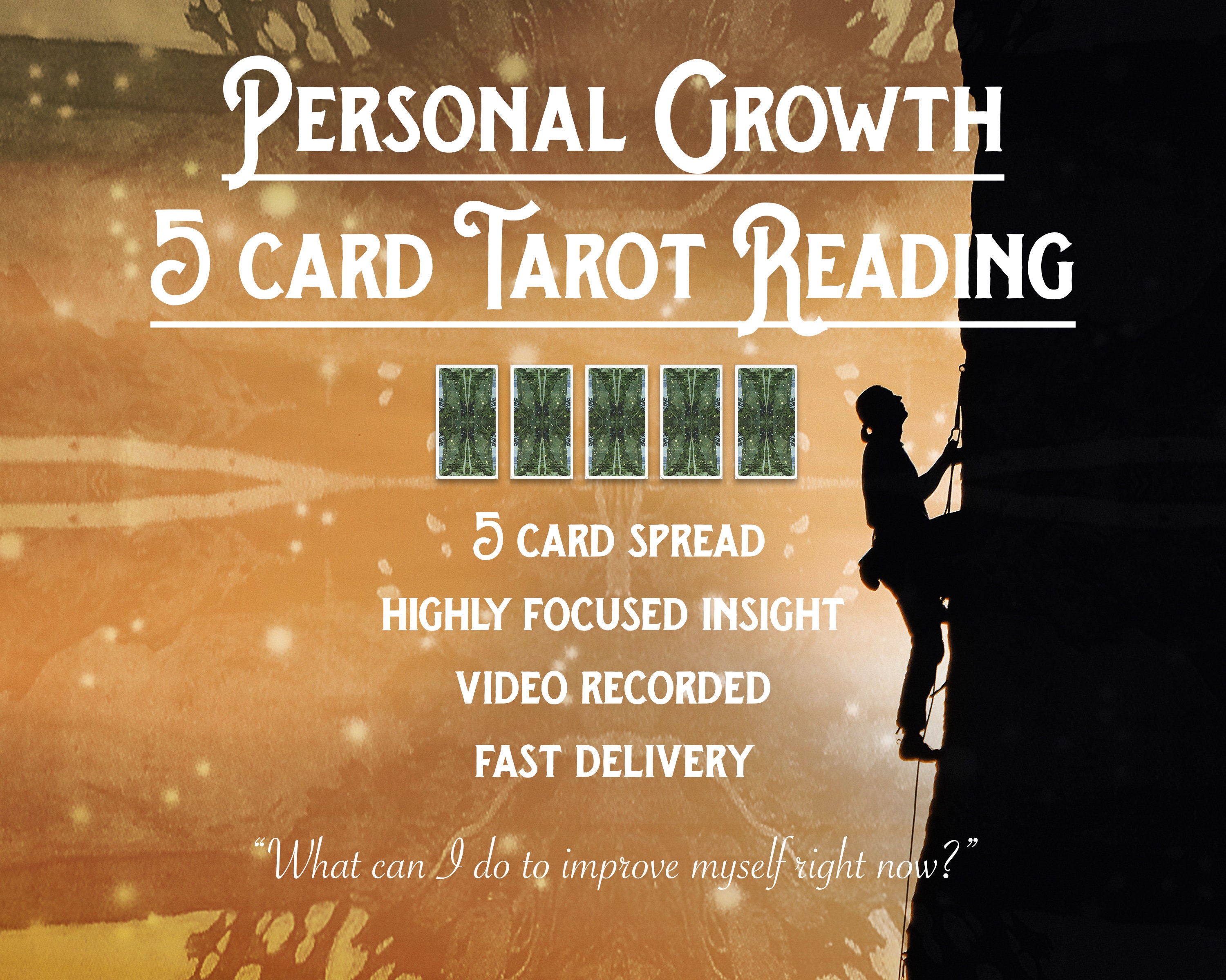 Personal Growth 5 Card Tarot Reading Video Recorded Intuitive Etsy