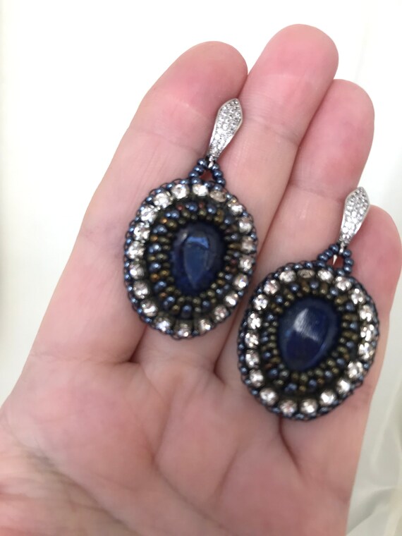 Chandelier Earrings Lapis Lazuli 