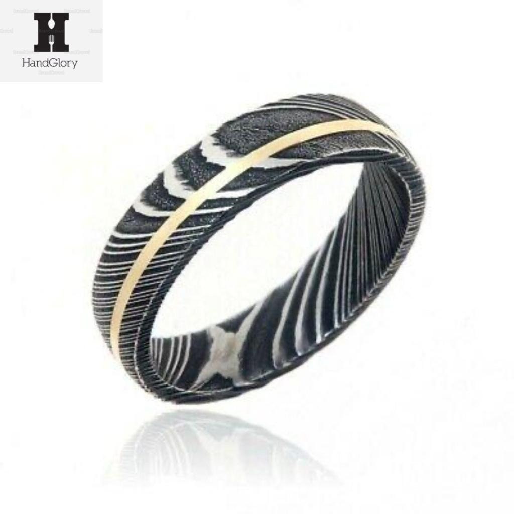 Mens Wedding Band Damascus Steel BEAUTIFULL RING Etsy