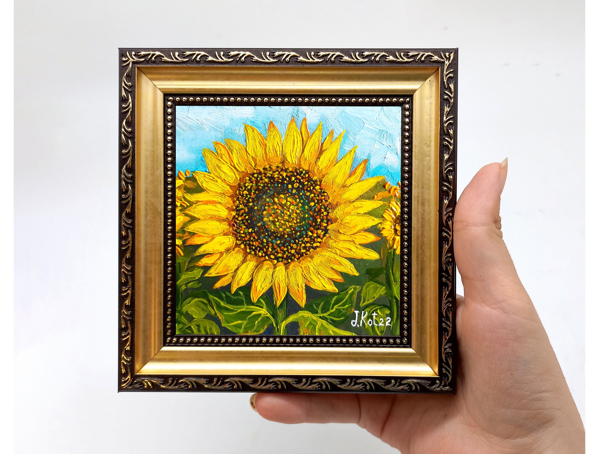 Diamond Painting Sunflower Glass Painting 6 004, Full Image - Painting