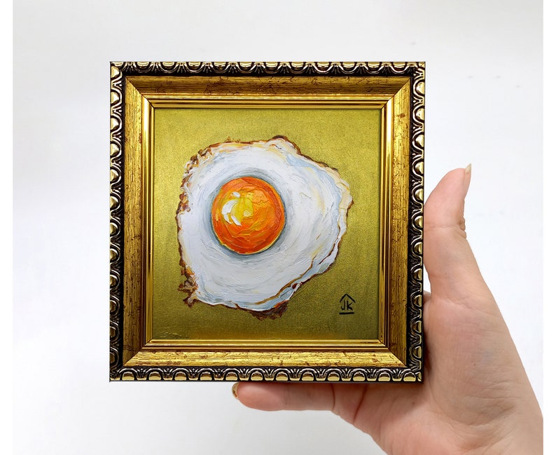 Fried egg painting by JuliaKotARTShop