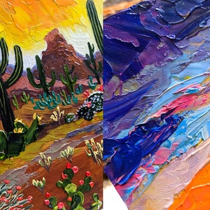 Cactus Painting Saguaro National Park Hand-painted Artwork - Etsy