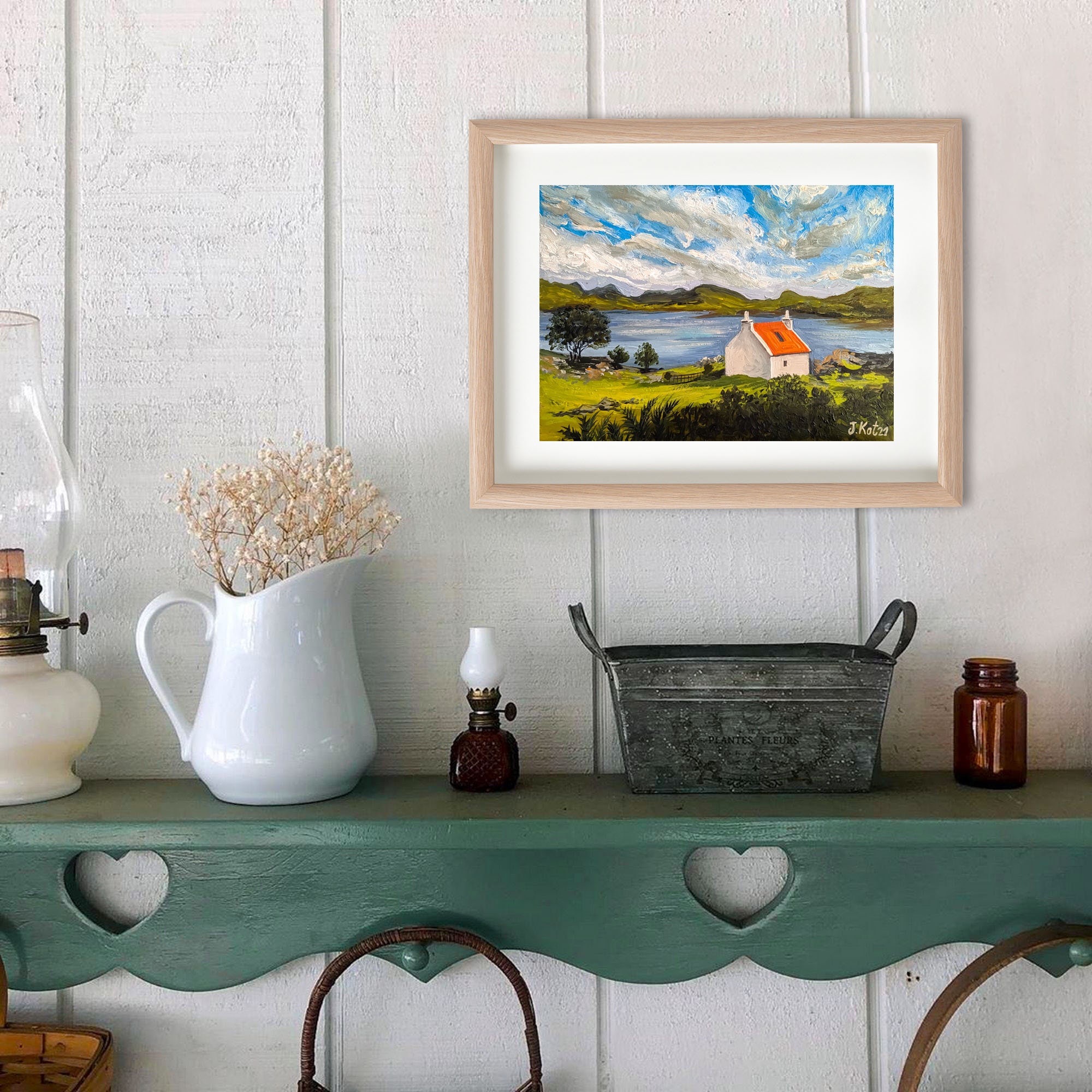 Ireland Painting House Portrait Original Art Countryside Etsy