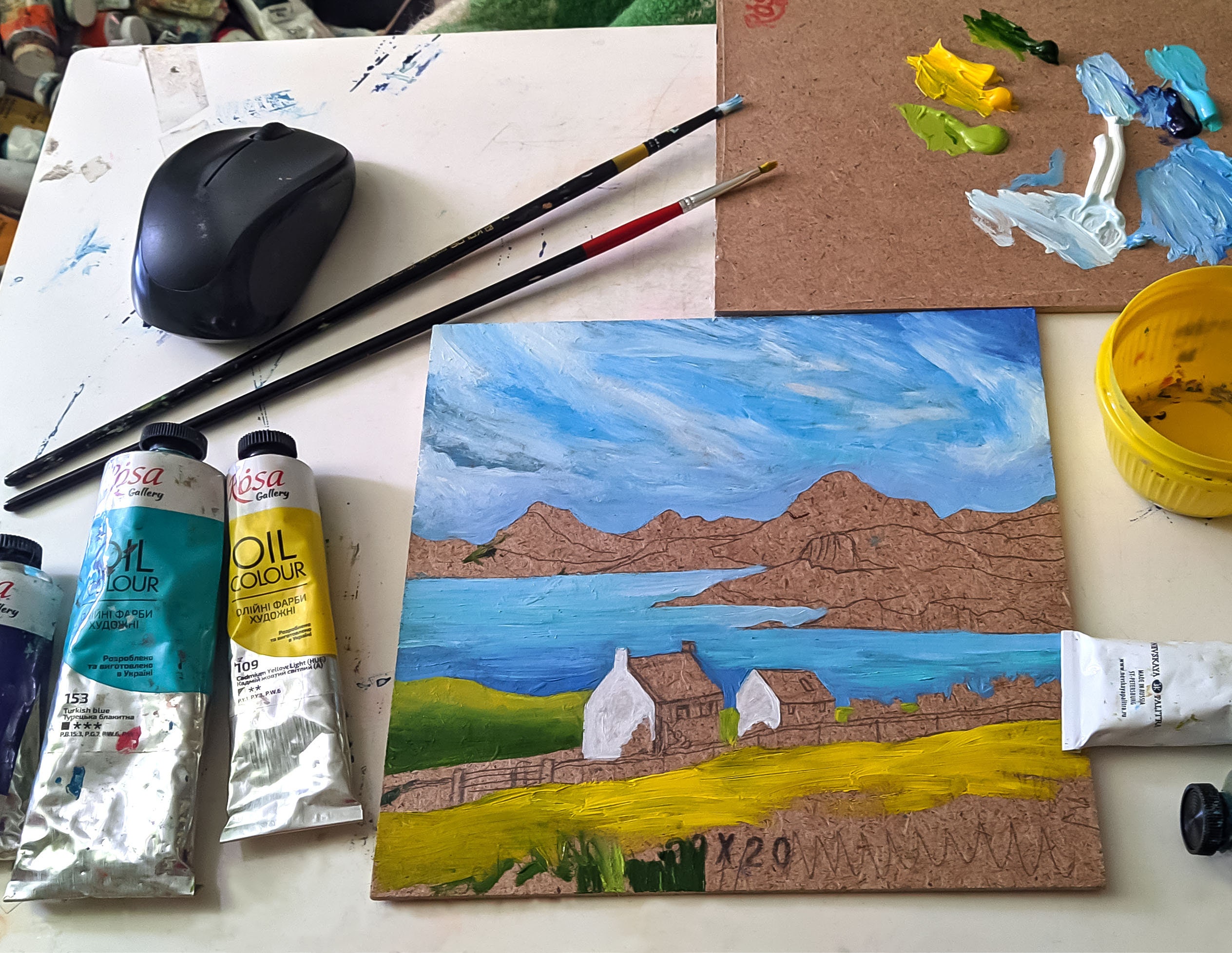 Ireland Painting House Portrait Original Art Fairytale Etsy