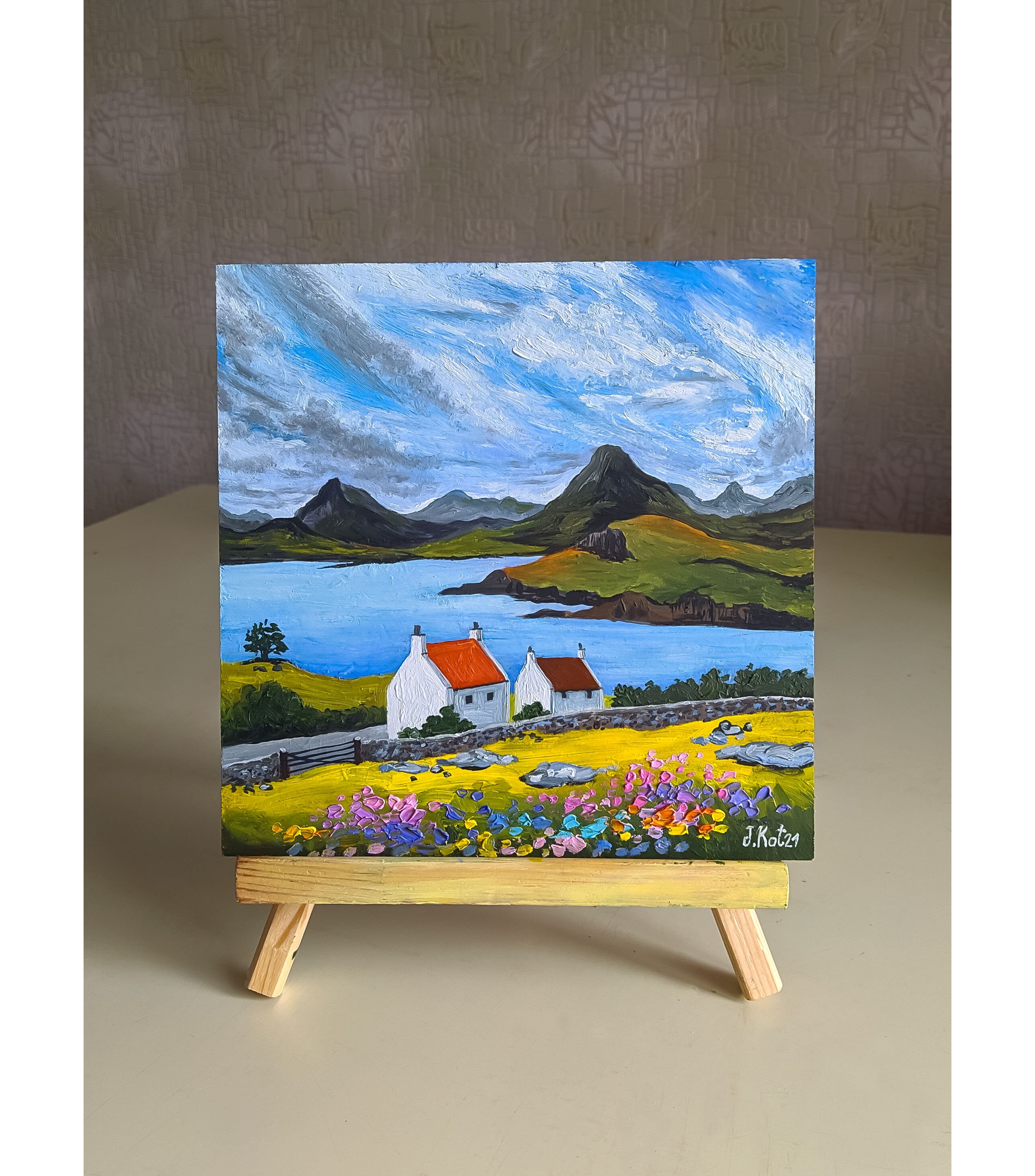 Ireland Painting House Portrait Original Art Fairytale Etsy