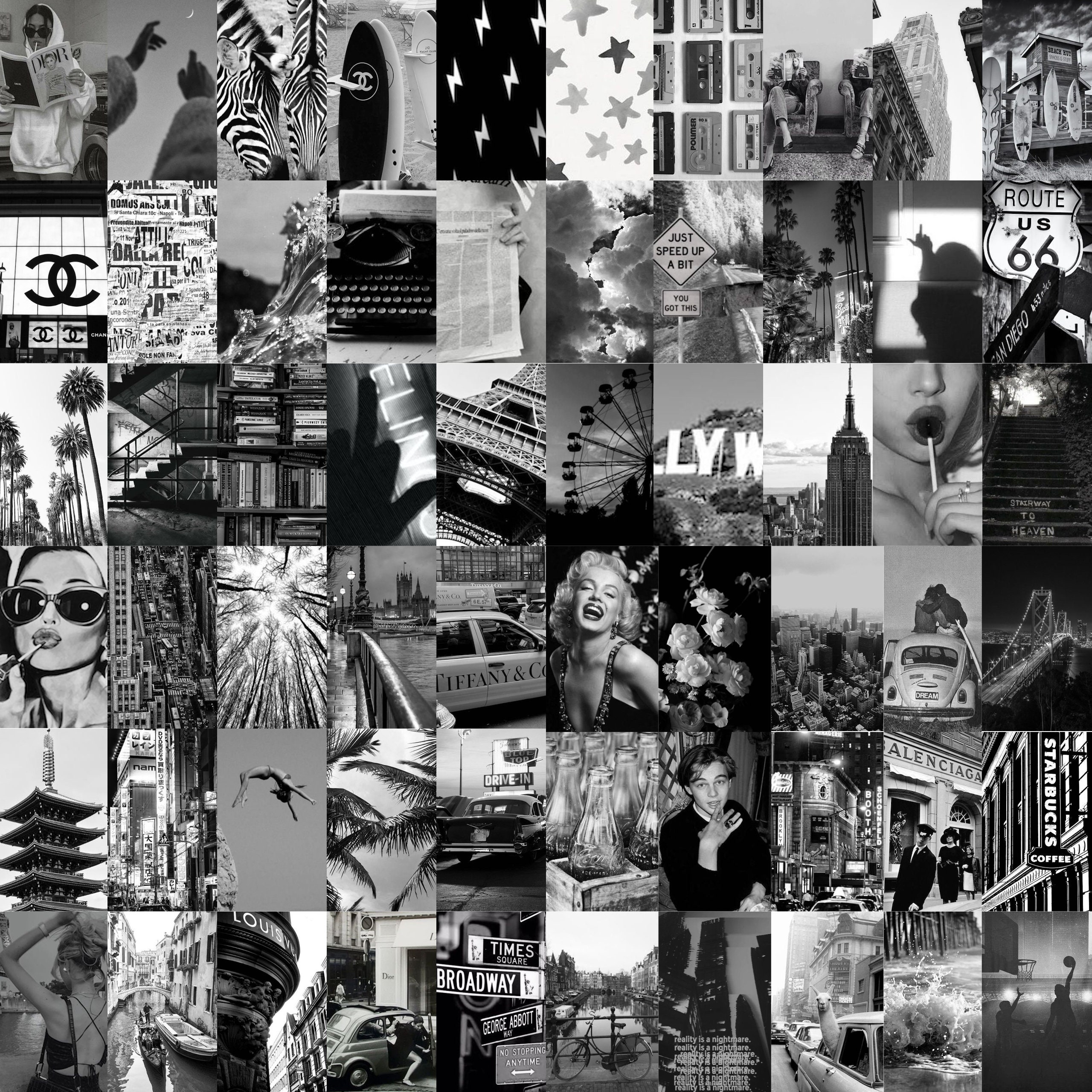 Aesthetic Black And White Collage OHYDHC