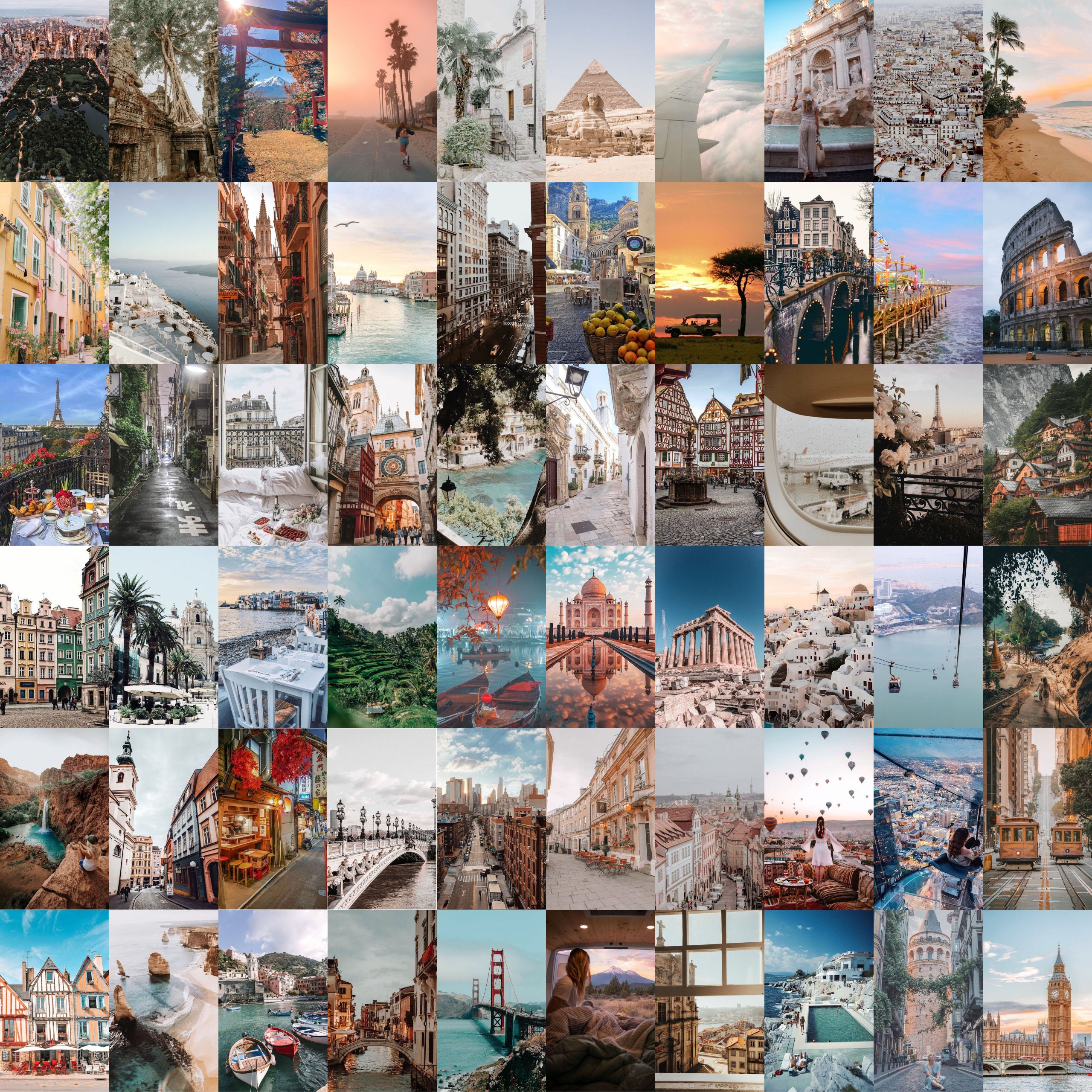 travel collage wallpaper