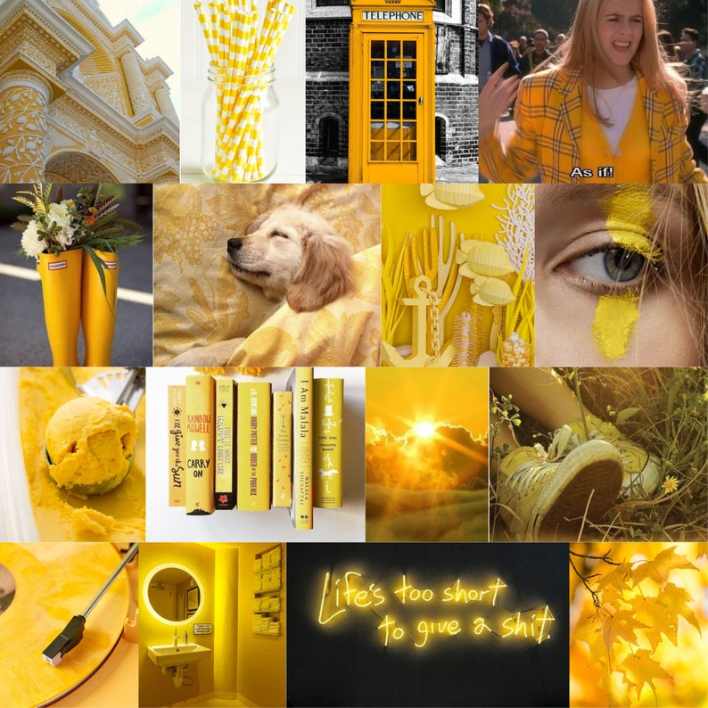 Yellow Photo Collage Kit Etsy