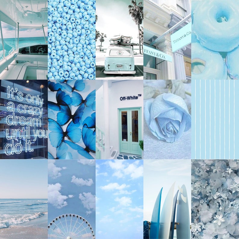 Light Blue Photo Collage Kit DIGITAL - Etsy
