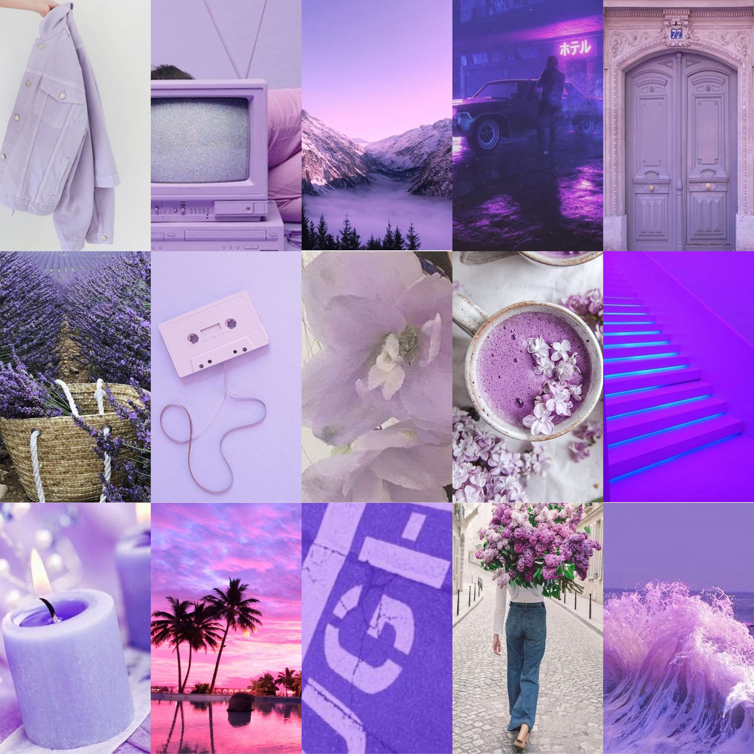 Lavender Photo Collage Kit DIGITAL - Etsy