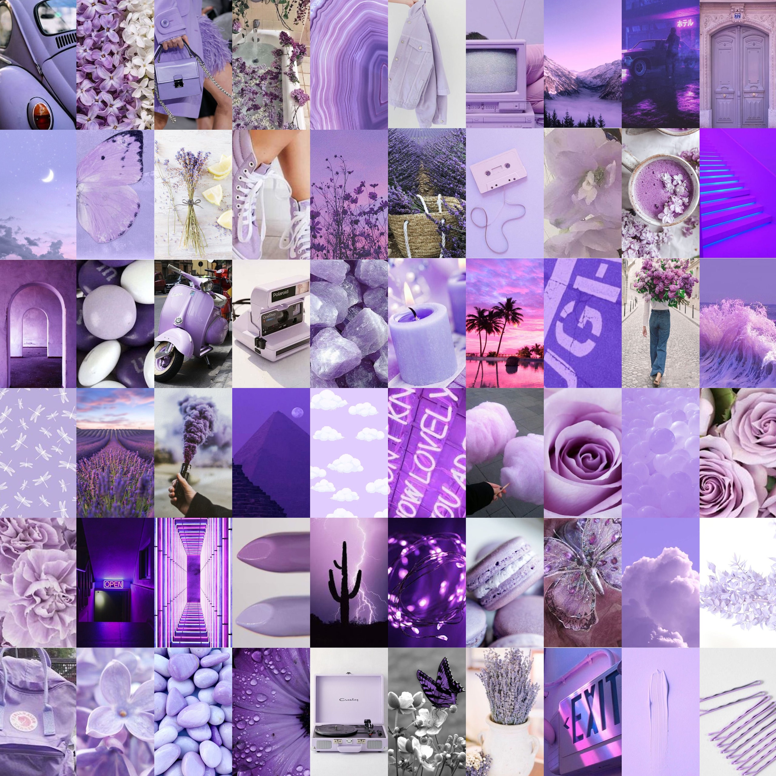 Lavender Photo Collage Kit DIGITAL - Etsy