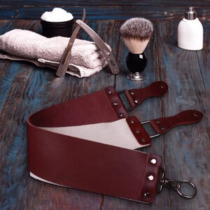 Personalized Leather Straight Razor Strop. Dual Strap That - Etsy