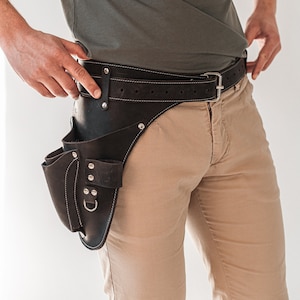Garten Werkzeuggürtel aus Leder. Werkzeuggürtel Floristengürtel aus Leder, Gartengürtel, Floristengeschenktasche
