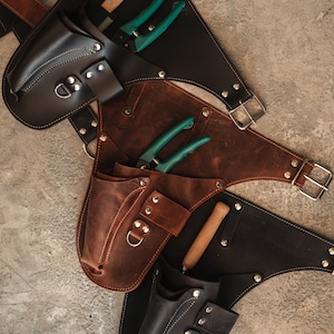 Personalized Leather Garden Tool Belt: Florist, Farmer, Carpenter