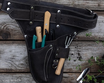 Leather Tool Belt, Carpenter Work Belt with Pockets, Heavy Duty Utility Belt for Work.