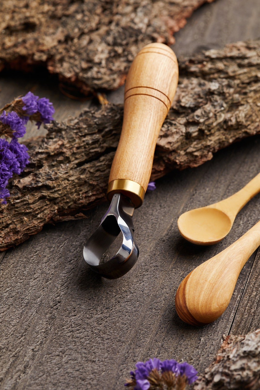 Wood Carving Scorp Knife. Round Carving Tool for Spoons, Bowls and Cups