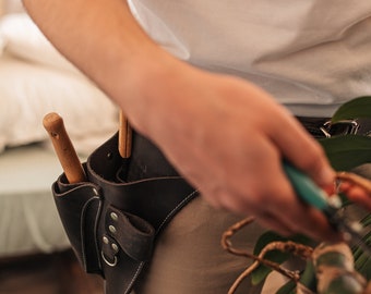 Leather Tool Belt, Carpenter Work Belt with Pockets, Heavy Duty Utility Belt for Work.