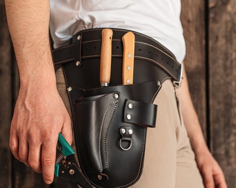Boeren timmerman etui leren bloemist tuingereedschapsriem