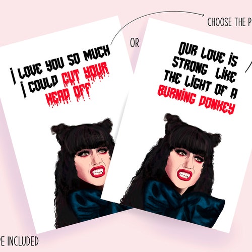 Nadja Vampire Card, What We Do in the Shadows WWDITS birthday Anniversary Gothic Couple Funny Joke Murder Blood Funny card Valentines Sassy