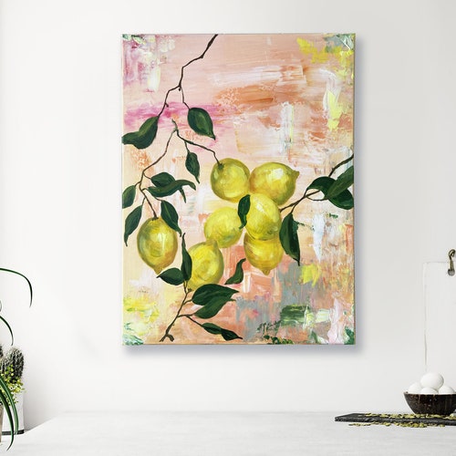 Lemon Tree Original Hand Painted Art: Acrylic Painting - Etsy