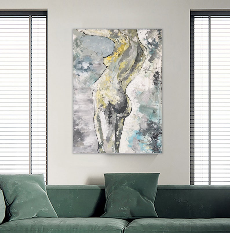 Nude Female Body Painting Original Hand Painted Wall Art - Etsy