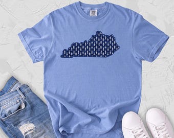 Kentucky Bourbon Southern Chinoiserie Pattern Tee, Comfort Colors, Bourbon Whiskey Lover, Chinoiserie Pattern Kentucky Print, Trendy Gift