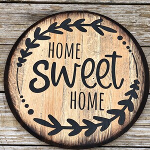 Carved Home Sweet Home Rustic Barrel Sign Barrel Lid Wall Sign for Carved Home Sweet Home Rustic Barrel Sign Barrel Lid Wall Sign for
