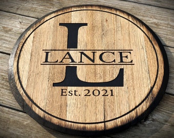 Barrel Head Wedding Guest Register, Personalized Guest Book Alternative, Rustic Barrel Top Wedding Sign Carve and Personalized.