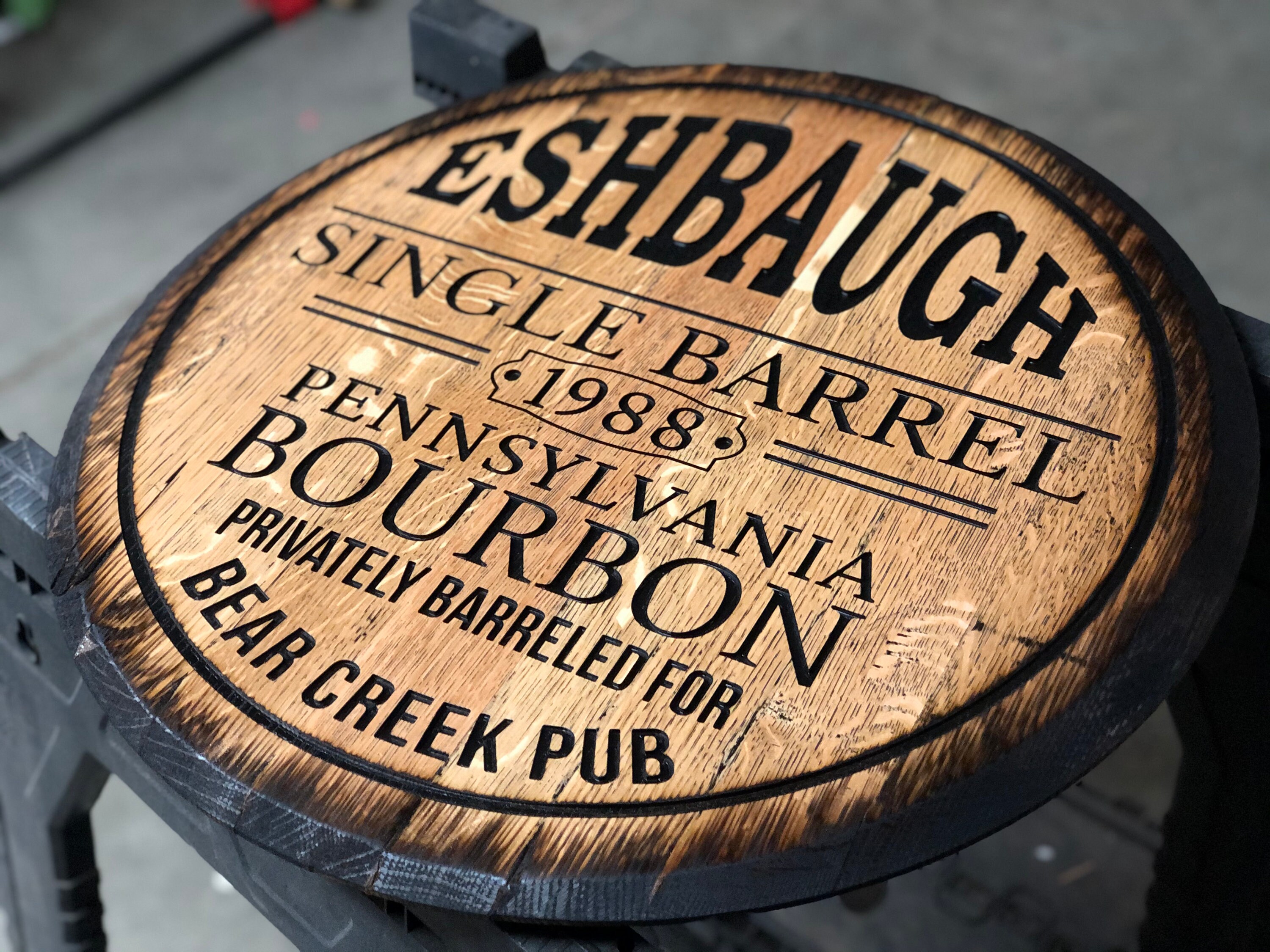 Personalized Barrel Bar Sign for your Bourbon and Whiskey Etsy