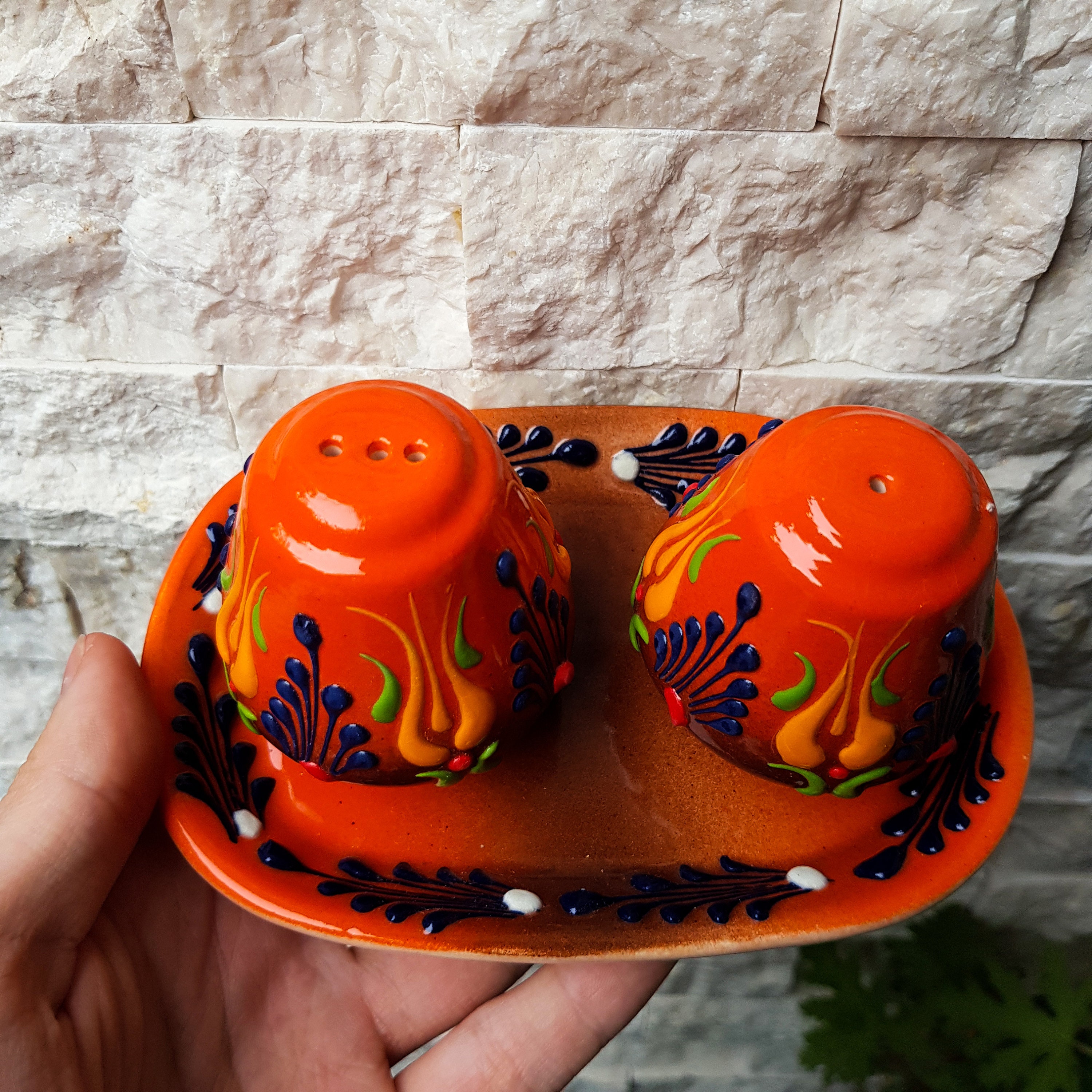 Ceramic Salt And Pepper Shakers Set Turkish Ceramic Shakers Etsy