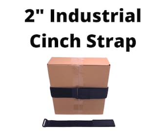 2" Black Industrial Hook & Loop Cinch Strap