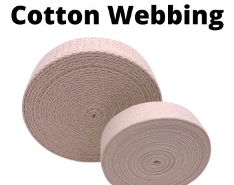 Lightweight Natural Cotton Webbing