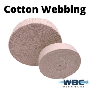 Lightweight Natural Cotton Webbing