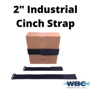 2&quot; Black Industrial Hook & Loop Cinch Strap
