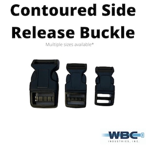 Plastic Contoured Side Release Buckles - Sold in Packs of 4 - Available in Multiple sizes