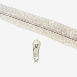 Cadena de cremallera con 3 cierres y pasador - Color natural
