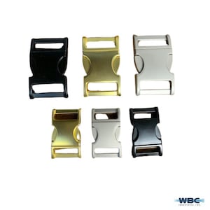 Zinc Alloy Matte Side Release Buckles - Sold Separately