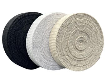 Lightweight Cotton Webbing | Multiple Widths and Colors