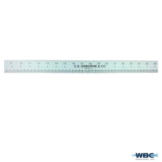 C.S. Osborne Aluminum Straight Edge Ruler 