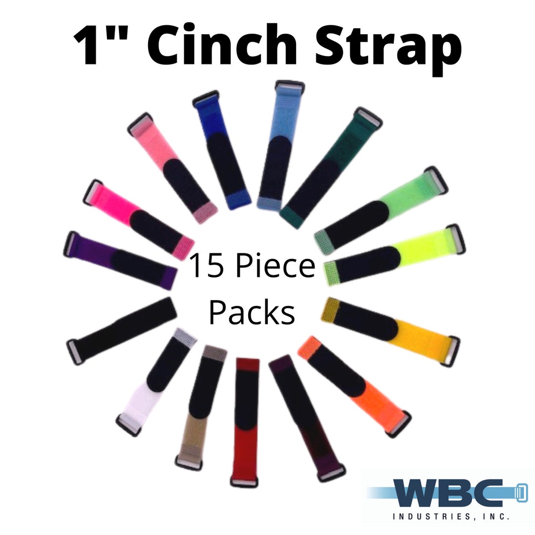 1” Cinch Straps – Adjustable Hook & Loop, 3 Lengths and 20 Colors! - Etsy