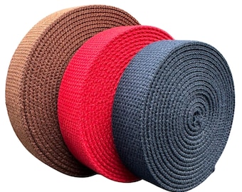 1" Heavy Cotton Webbing | 7 Colors | Sold Per Yard