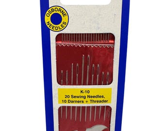 Set Aghi Per Cucito Fai Da Te – 6 Pezzi Assortiti Su Cartellina: Pelle, Tappeto, Imbottitura, Vela E Tela – Riparazioni E Creazioni (Lunghezze 5,5-9 Cm)