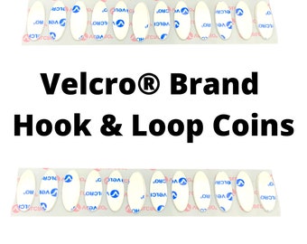 1/2" x 1-1/4" Velcro Brand Oval Hook & Loop EZ Coins, Per Dozen